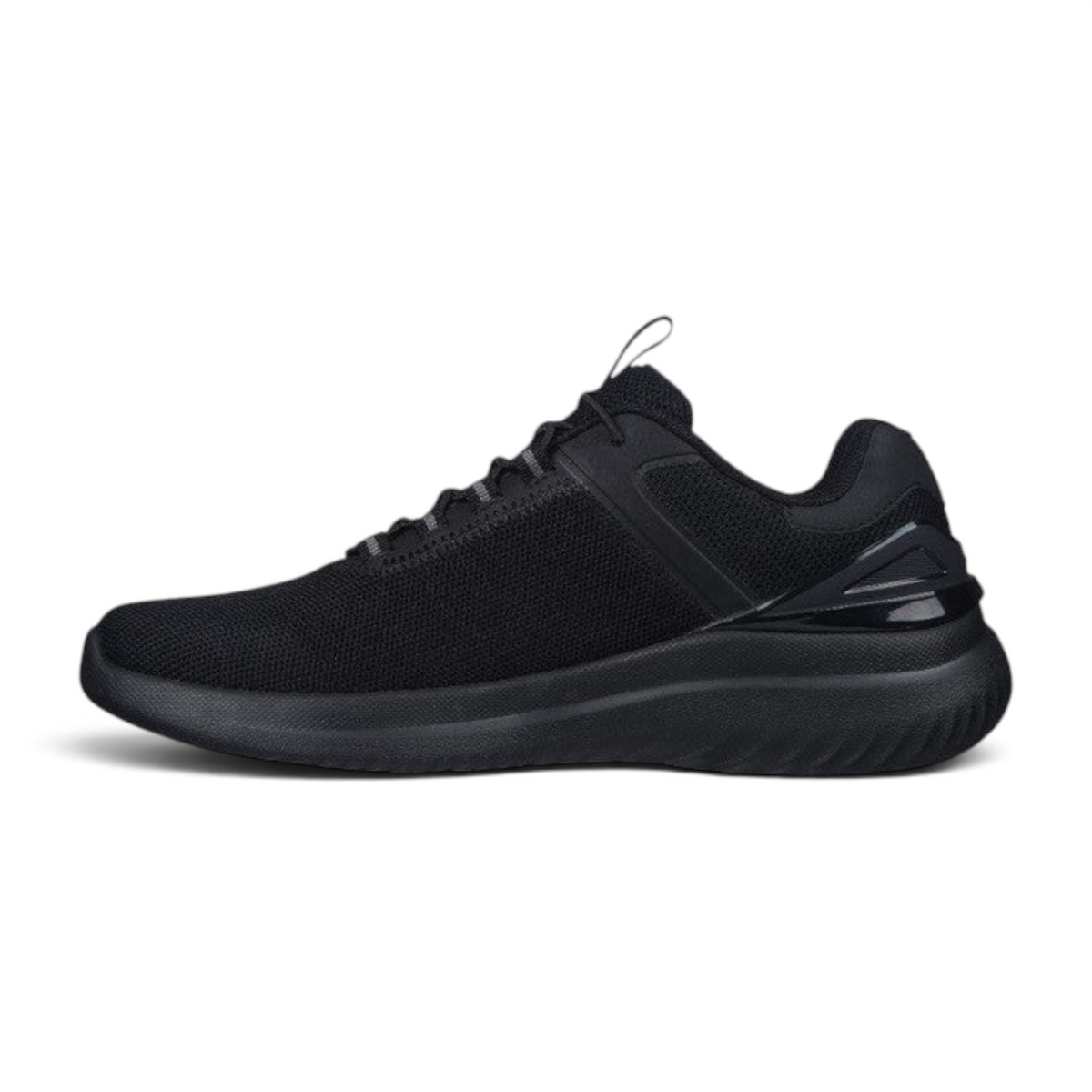 FRG Skechers Bounder 2.0 Anako black vegan slip-on athletic sneaker with lightweight mesh and flexible sole