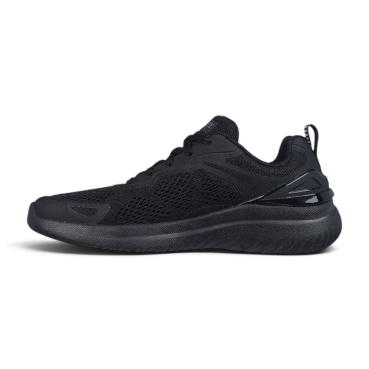 FRG Skechers Bounder 2.0 black lightweight lace-up athletic shoe with breathable mesh and cushioned sole
