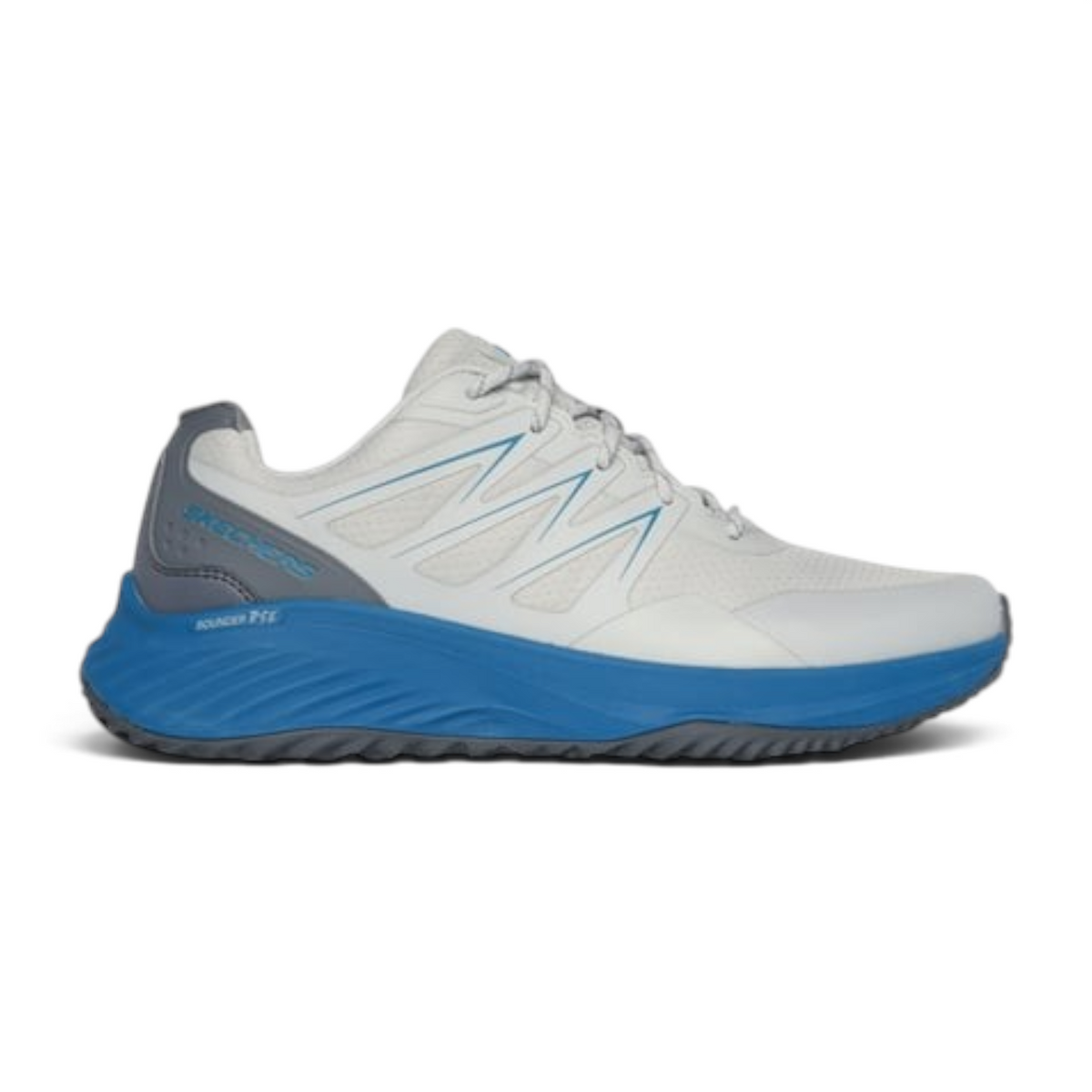 FRG BOUNDER RSE ZONER athletic sneaker in white with blue midsole and grey accents for performance and comfort