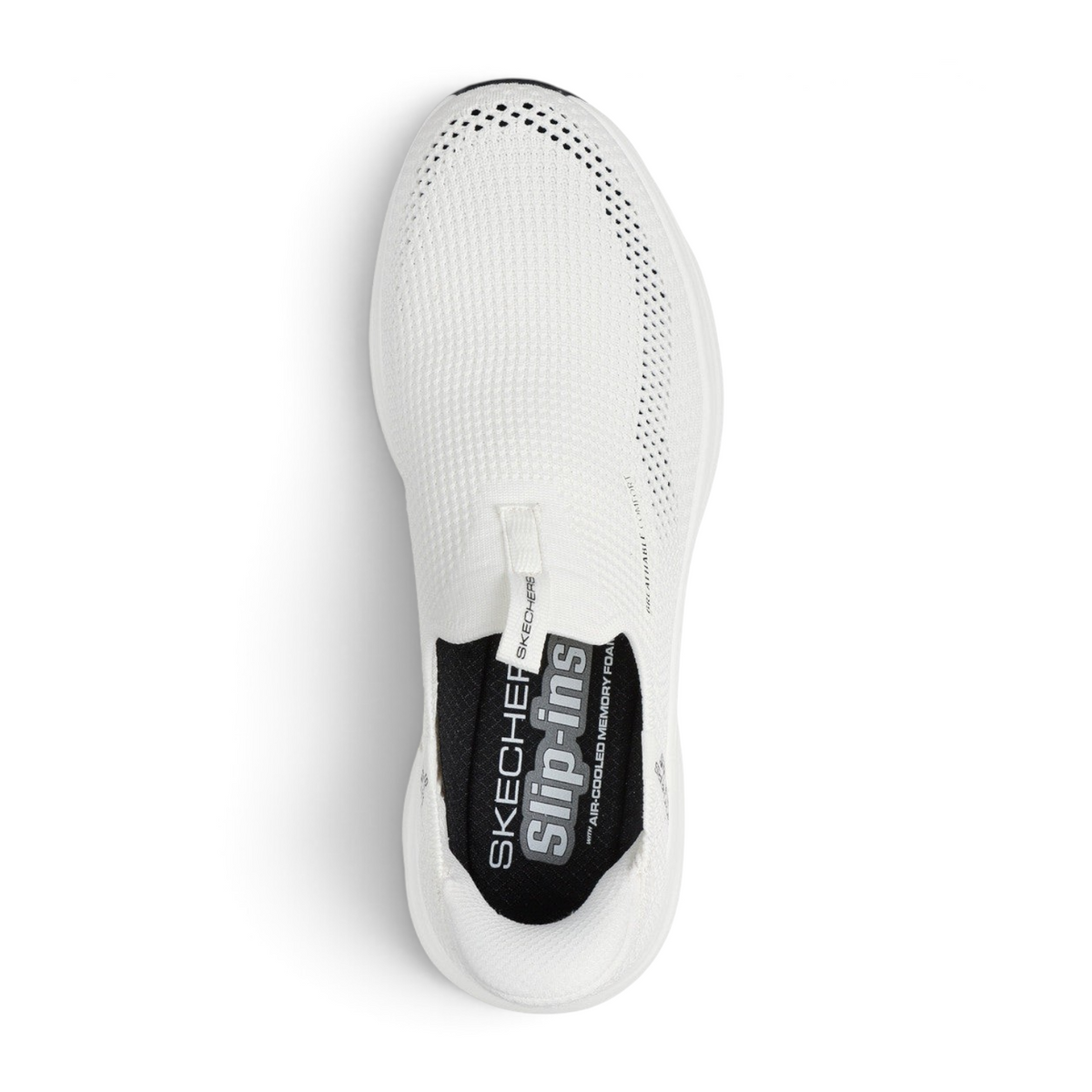 FRG Skechers Vapor Foam Volann off-white slip-on sneaker with breathable stretch knit upper and memory foam insole