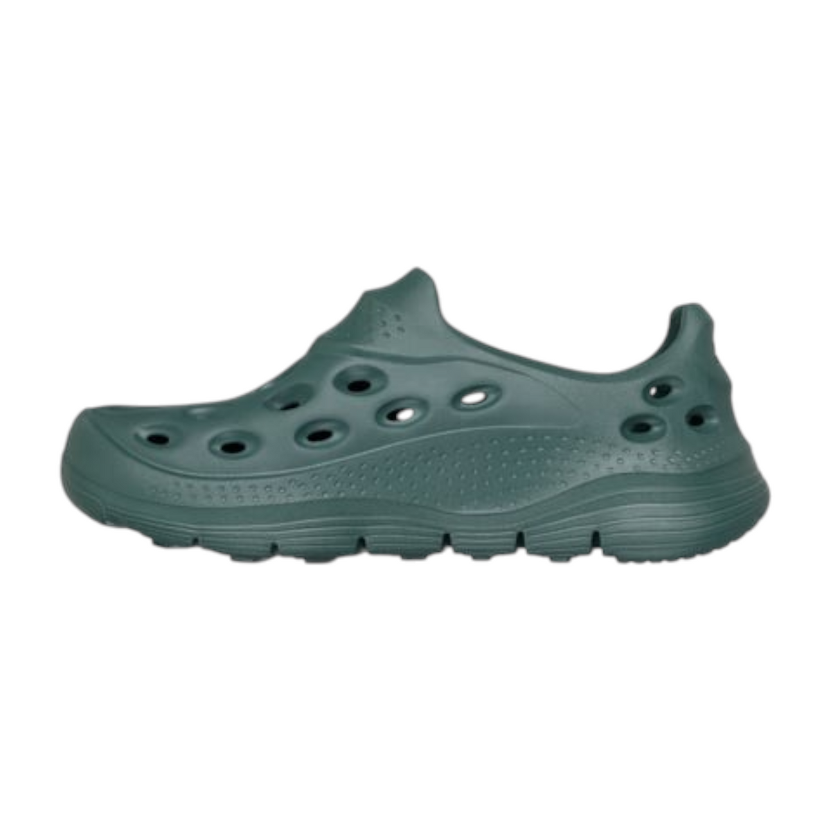 FRG Men Foamies Arch Fit Go Foam 1 in dark green with sculpted Lux Foam+ upper and contoured arch support footbed