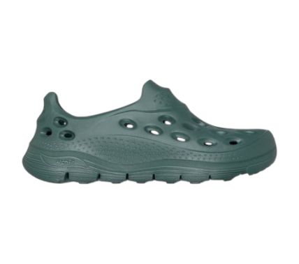 FRG Men Foamies Arch Fit Go Foam 1 in dark green with a sculpted, breathable, and supportive contoured footbed.