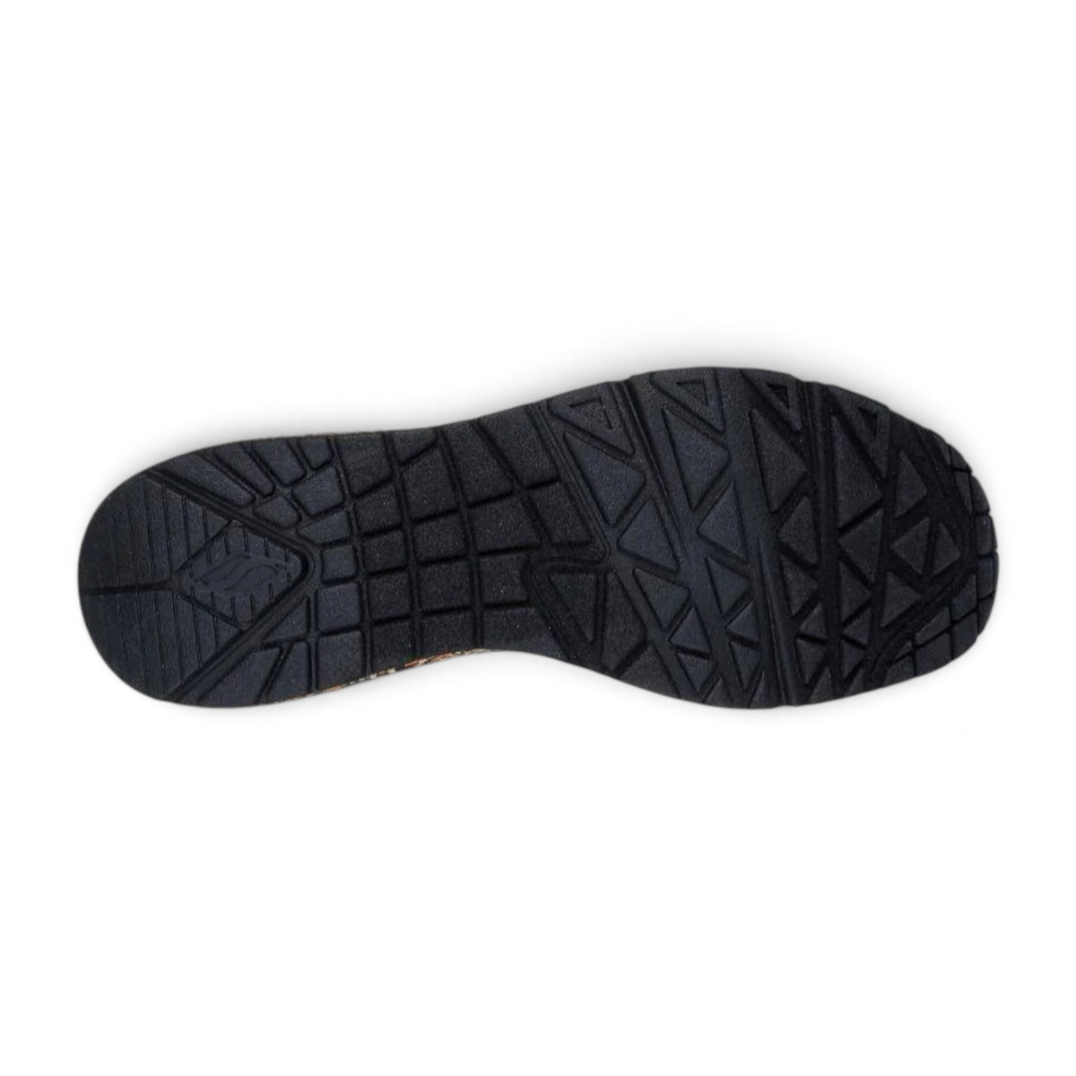 FRG Snoop Dogg Uno Dr. Bombay sneaker black rubber outsole with textured geometric tread pattern