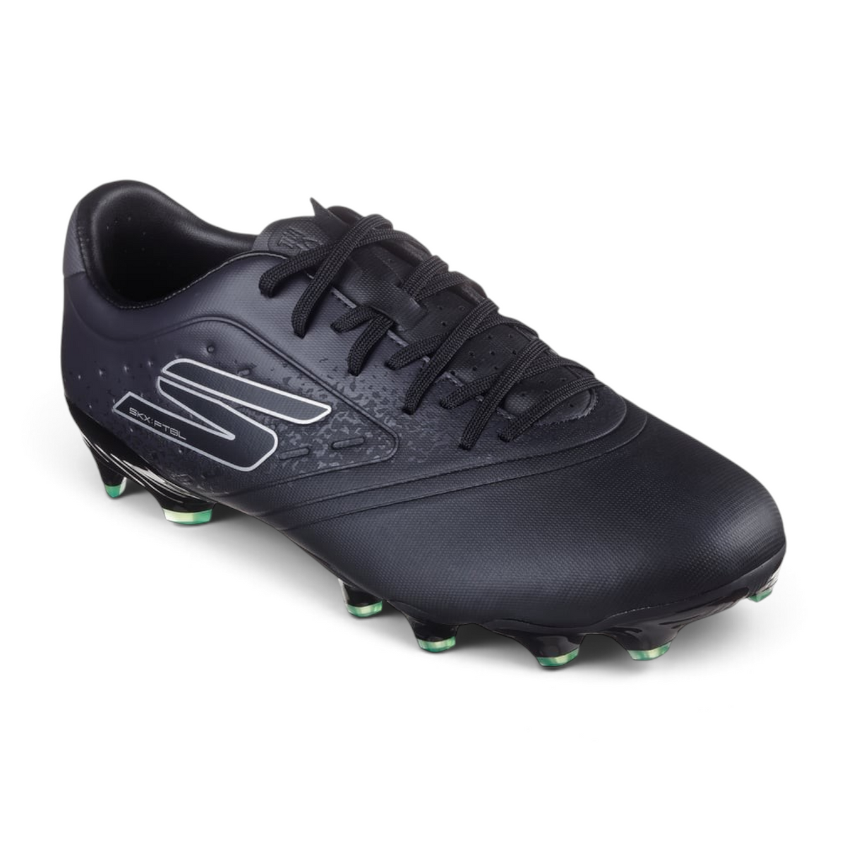 FRG Skechers Razor 1.5 Academy FG firm ground football boot in black with silver accents and Move Foam cushioning