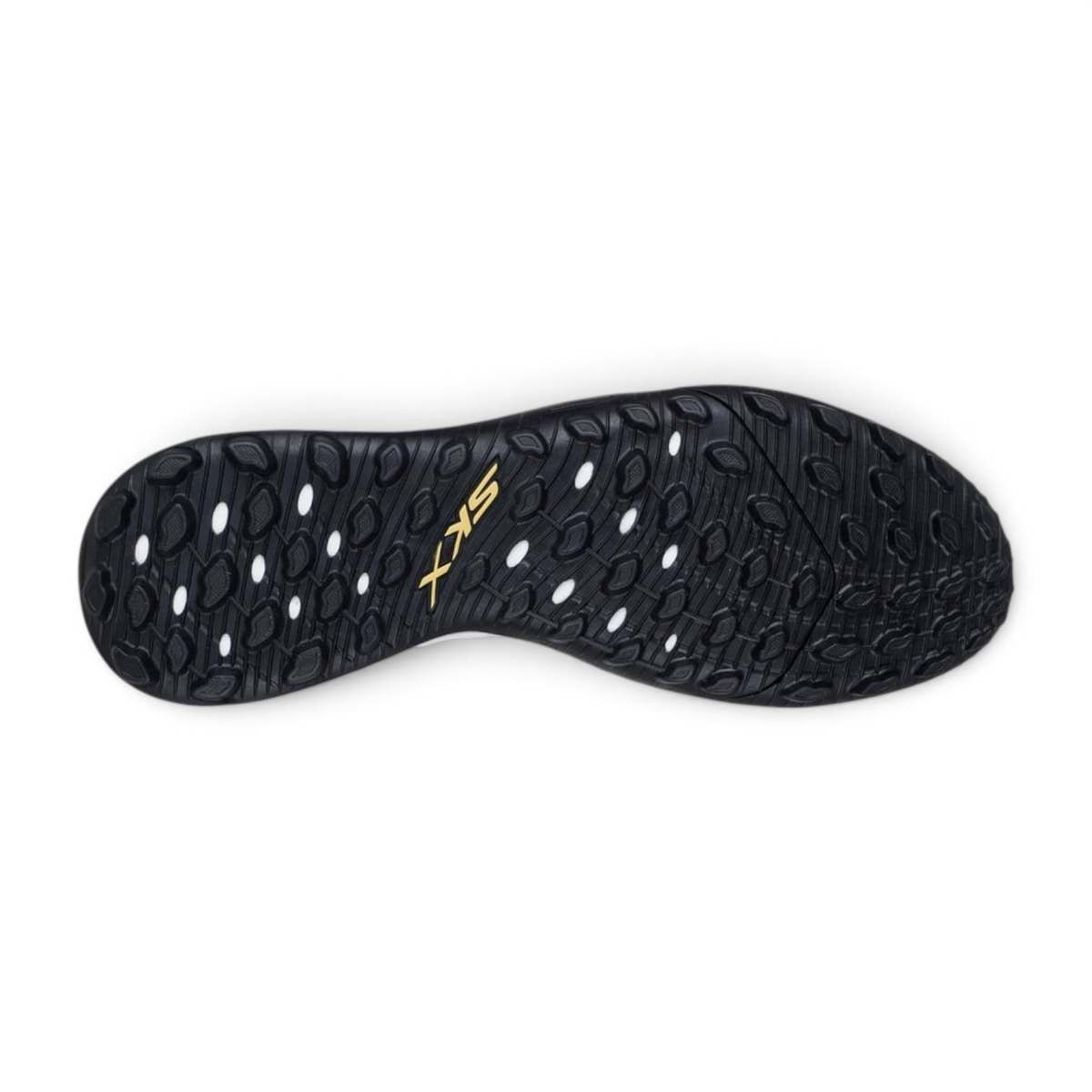 FRG Skechers Gold TF turf boot outsole in black with white accents and gold branding detail