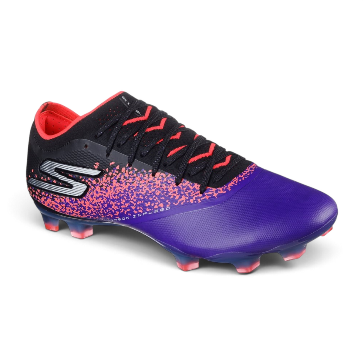 FRG Skechers Razor 1.5 Elite FG football boot in purple and black with Hyper Burst Pro cushioning and knit upper