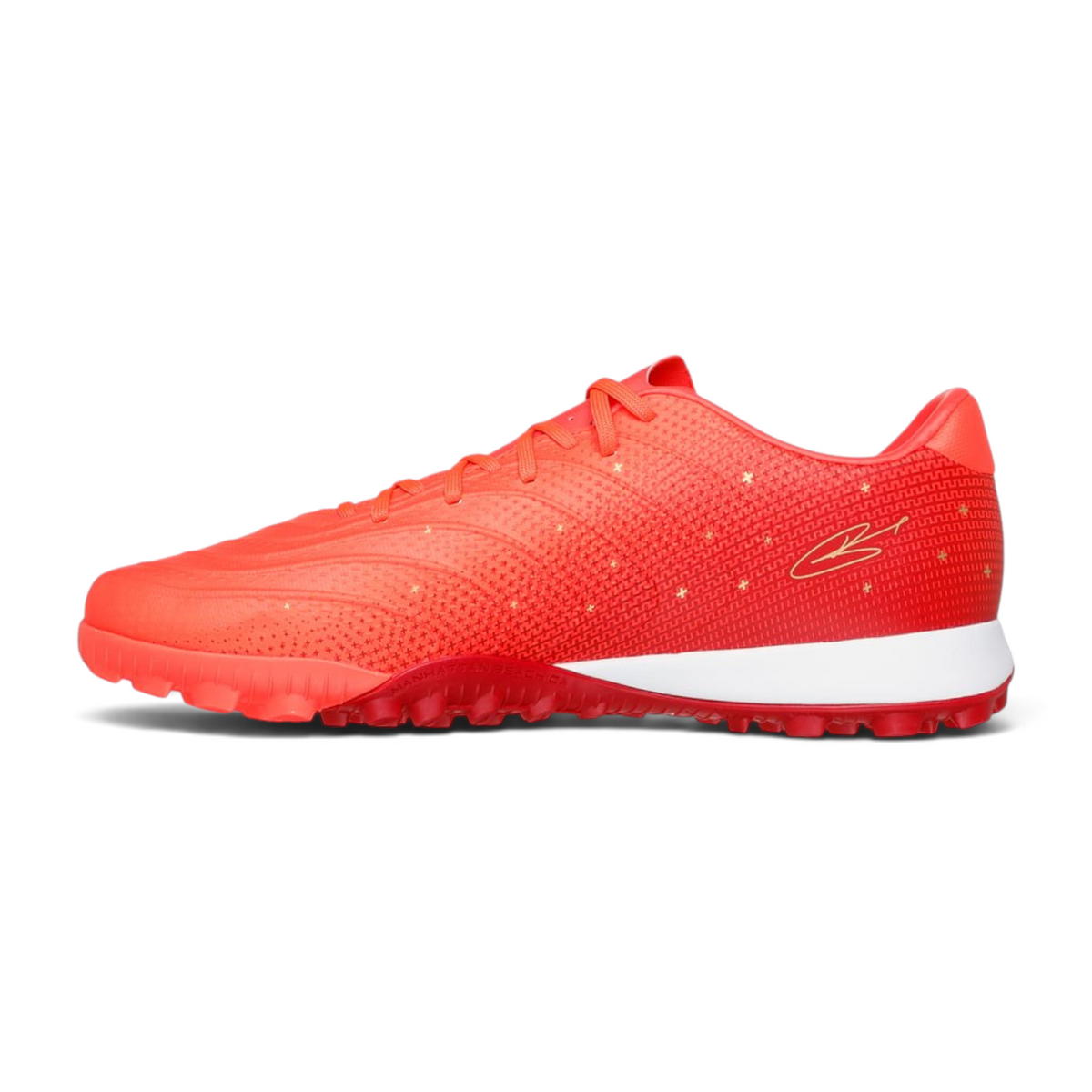 FRG Skechers HK Player Edition SKX 1.5 Academy TF turf football boot in coral with moulded upper and white midsole