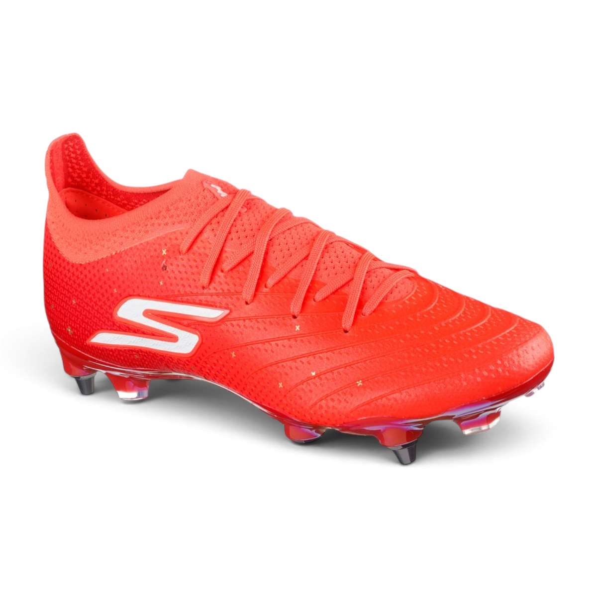 FRG Skechers HK Player Edition SKX 1.5 Elite SG soccer cleat in coral with carbon infused plate for soft ground