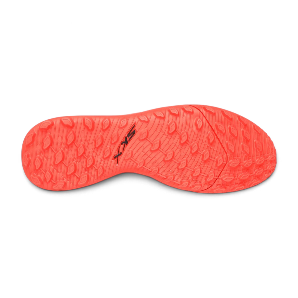 FRG Skechers Club TF turf boot outsole in bright pink with patterned rubber grip and SKX branding