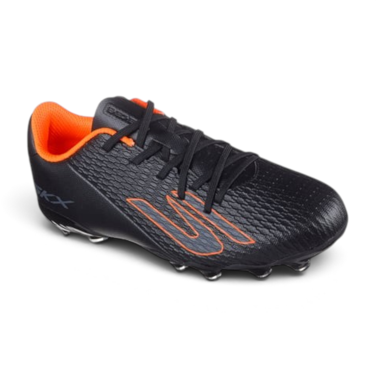 FRG Skechers SKX_2 Jr youth multi-ground football boot in black with orange accents for improved ball control