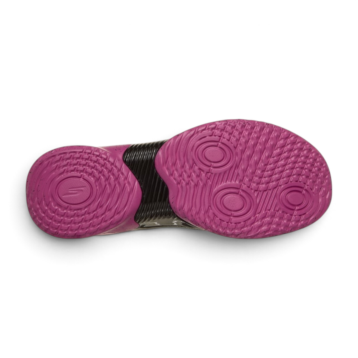 FRG Skechers Basketball RESAGRIP low-top shoe featuring a purple rubber outsole with high-traction tread pattern