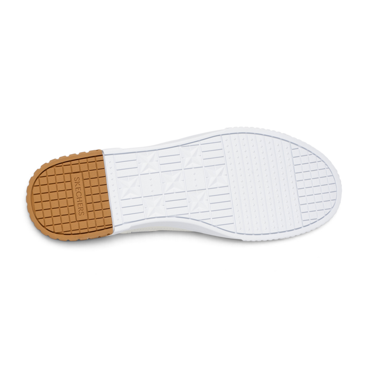 FRG Skechers Jade - Kovos court-style sneaker showing the white and gum rubber traction outsole