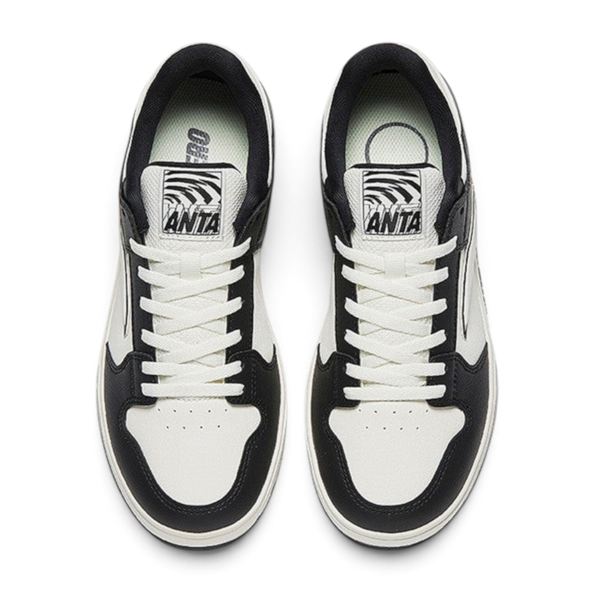 FRG ANTA BASIC CLASSIC sneakers in black and white with a retro-inspired design and zebra print tongue label