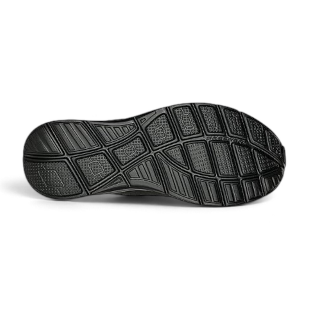 FRG EQUALIZER 5.0 black rubber sneaker outsole with a textured grid pattern for traction