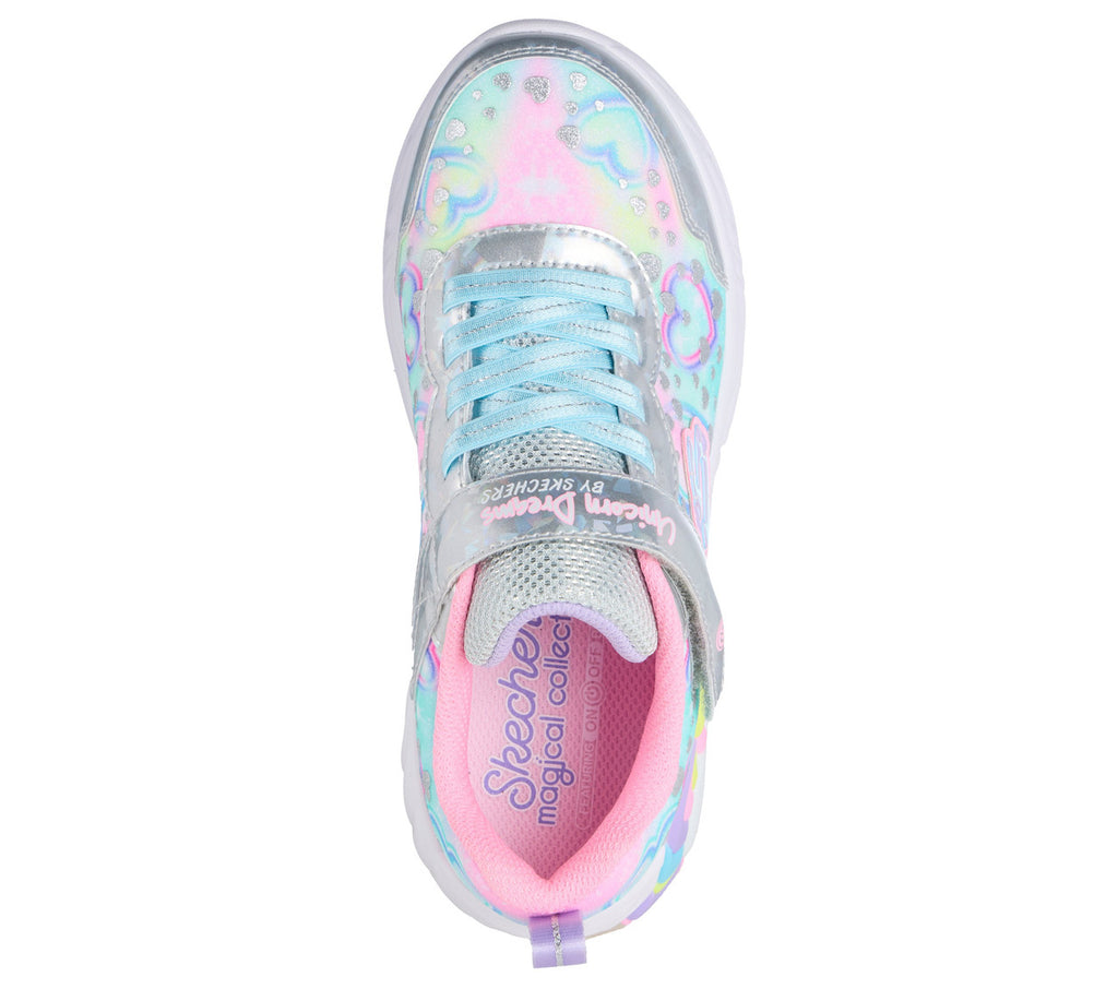 Skechers Unicorn Dreams Heart Sparkles Silver Multi
