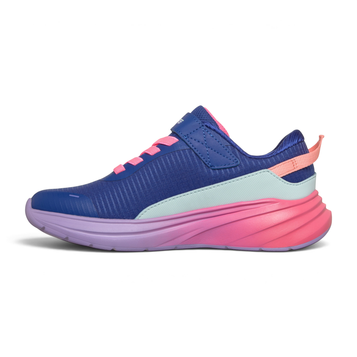 FRG SKECHERS Street Tres-Air Uno Vision-Airy sneaker in blue with pink and light blue accents and a chunky sole