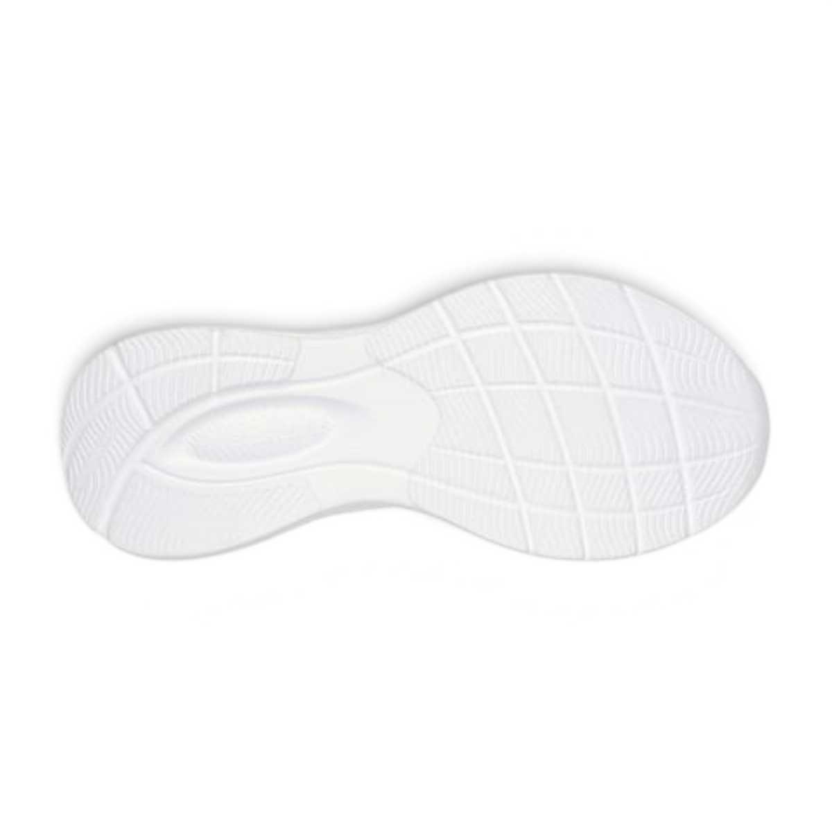 FRG JUMPSTERS-TECH white athletic shoe sole with a textured grid pattern for traction