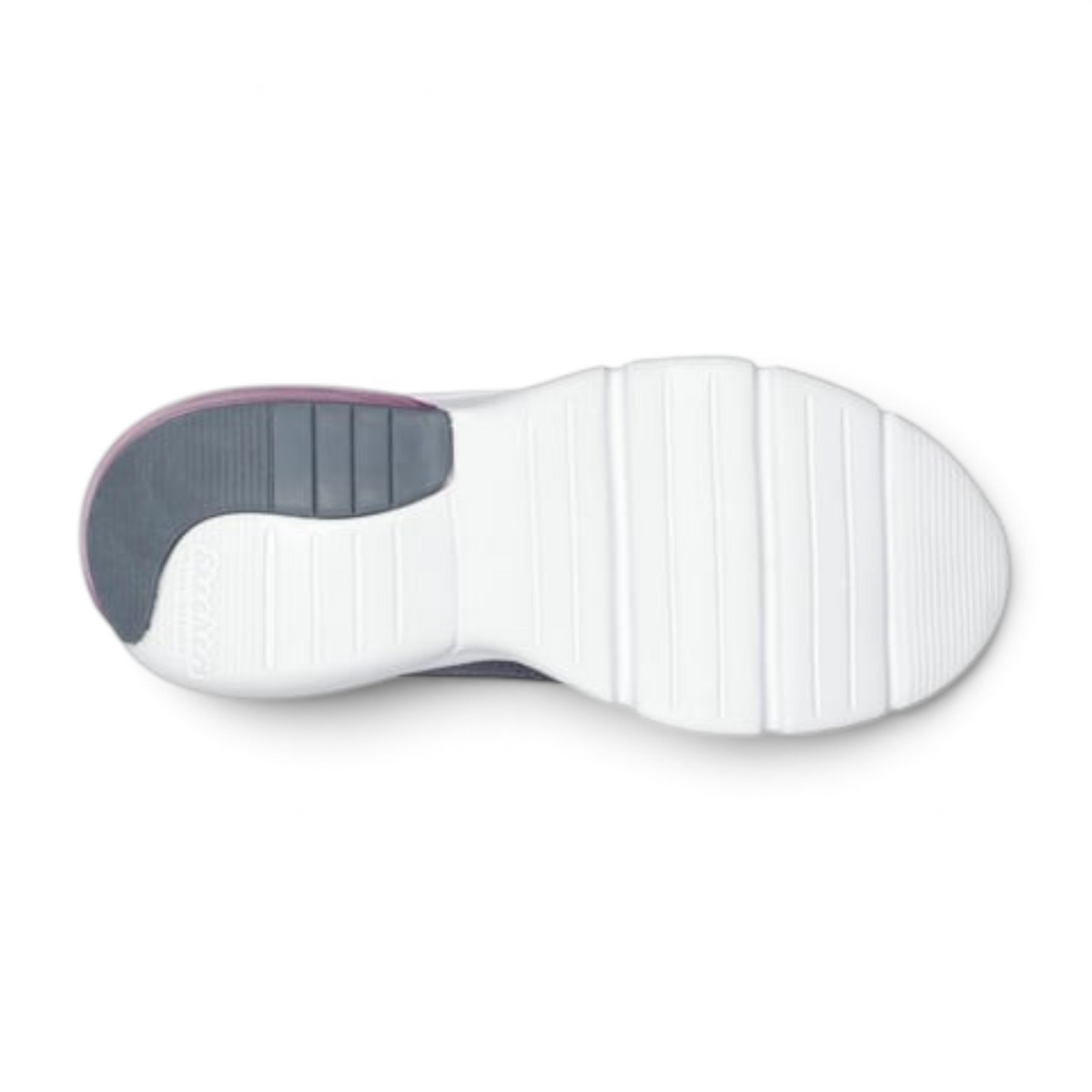 FRG SKECH-AIR AIRMATIC sneaker showing the white rubber outsole with a grey heel accent and air cushioning unit
