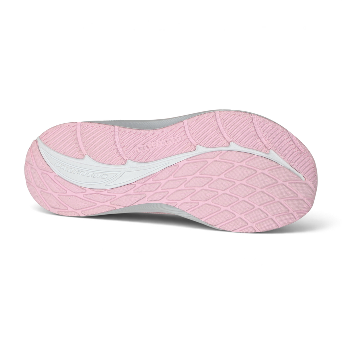 FRG SKECHERS Elite Sport Radiant Squad sneaker featuring a light pink rubber outsole with SKECH-GRIP tread pattern.