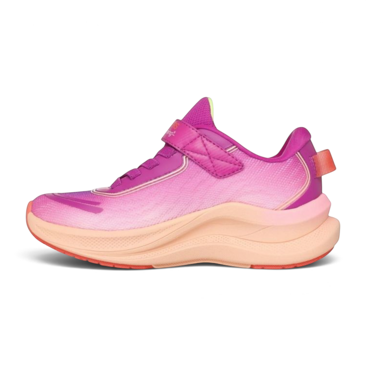 FRG Skechers Max Cushioning Ascend kids sneaker in purple and mint with a breathable mesh upper and cushioned sole.
