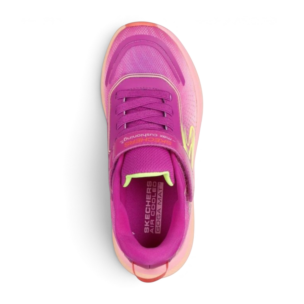 FRG Skechers Max Cushioning Ascend kids sneakers in purple and mint with breathable mesh and cushioned soles