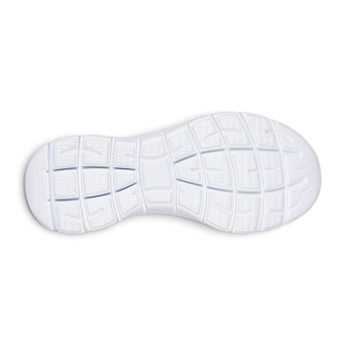 FRG SLIP-INS: SUMMITS white sneaker outsole with a textured grid pattern for traction
