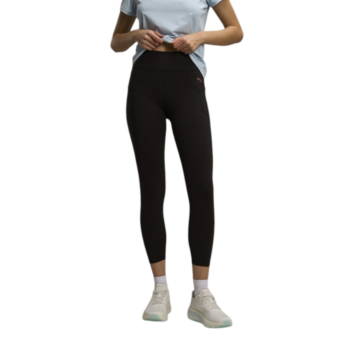 FRG Anta Pro black cropped leggings for women featuring a supportive high-waist fit for functional training