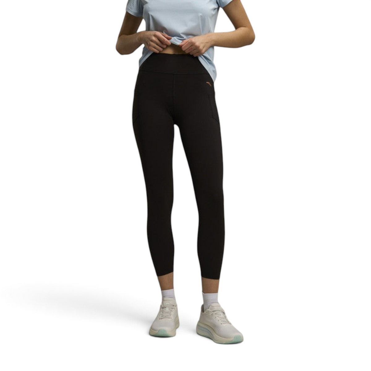 FRG Anta Pro black cropped leggings for women featuring a supportive high-waist fit for functional training
