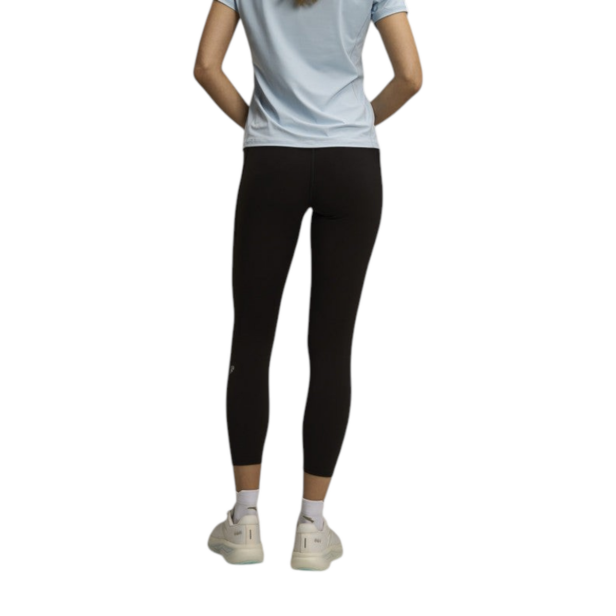 FRG women's black Anta Pro cropped leggings for functional training, shown from the back view.