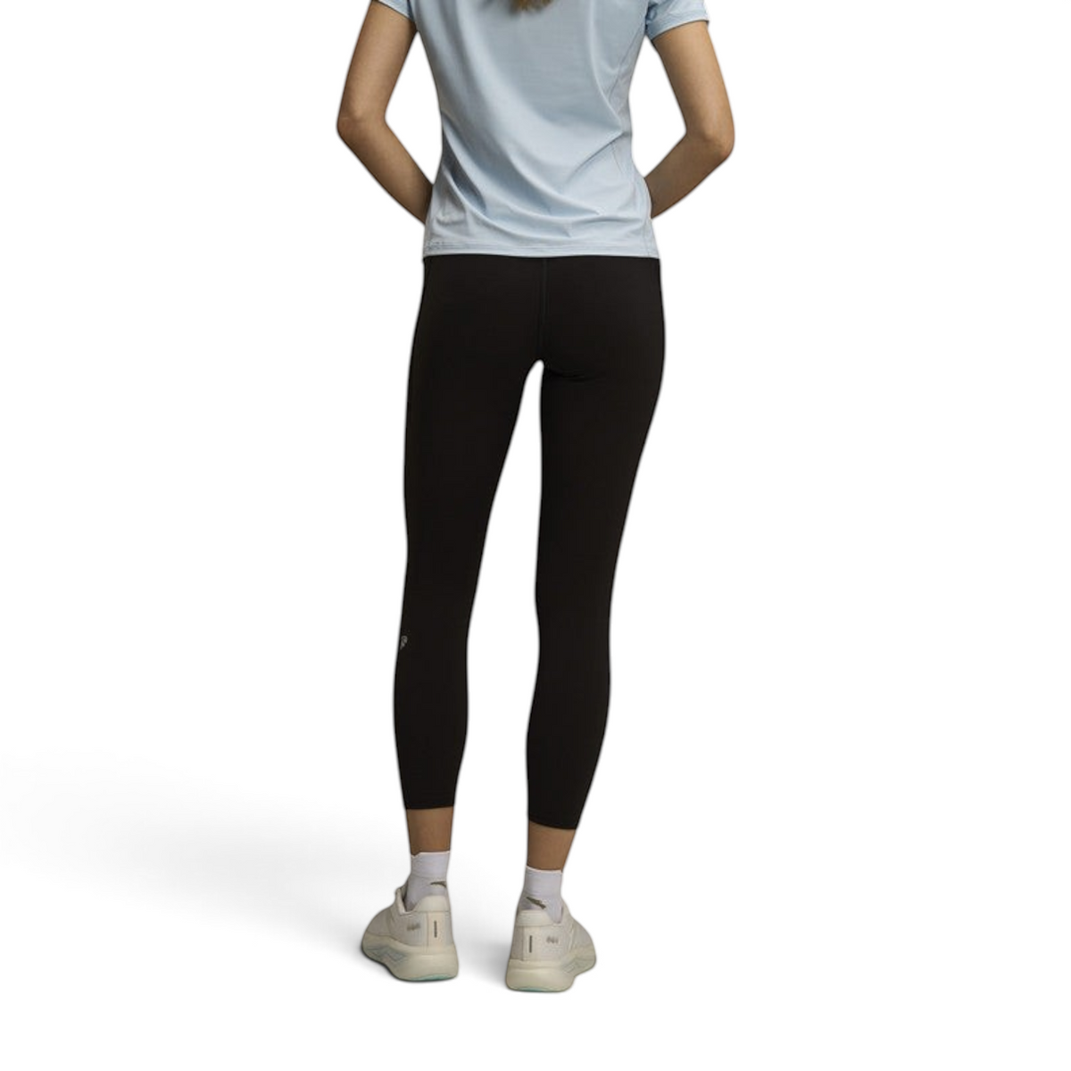 FRG women's black Anta Pro cropped leggings for functional training, shown from the back view.