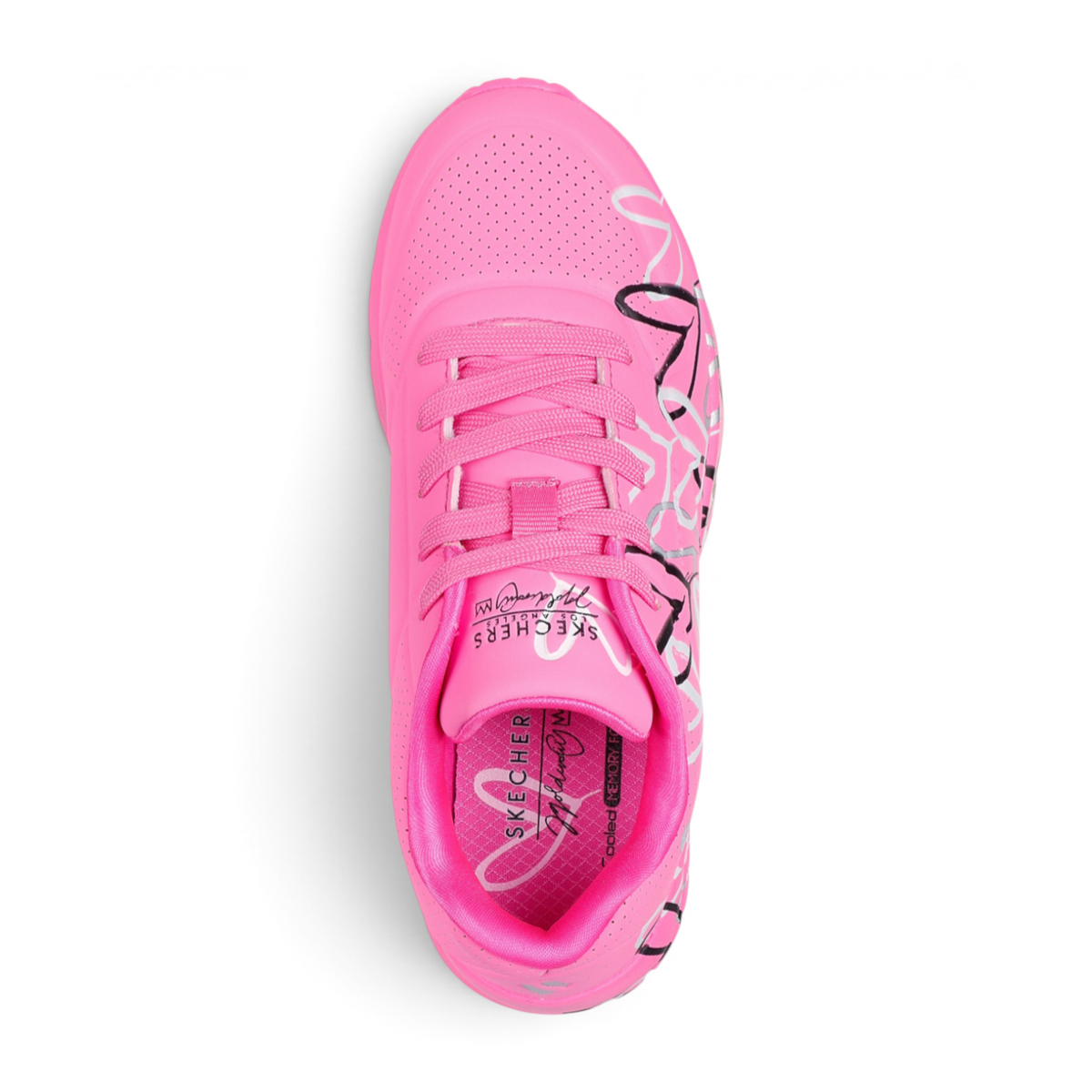 FRG SKECHERS Street Tres-Air Uno Vision-Airy sneakers in bright pink with black graphic accents and lace-up design