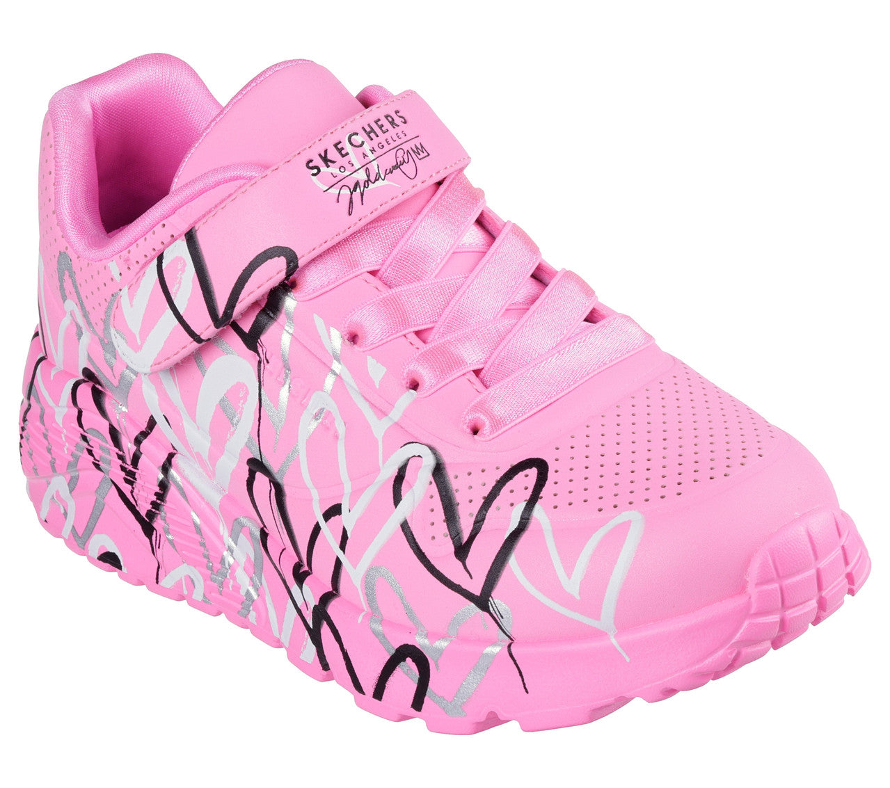 Skechers Street x JGoldcrown Uno Lite Love Levitate Hotpink Multitrim