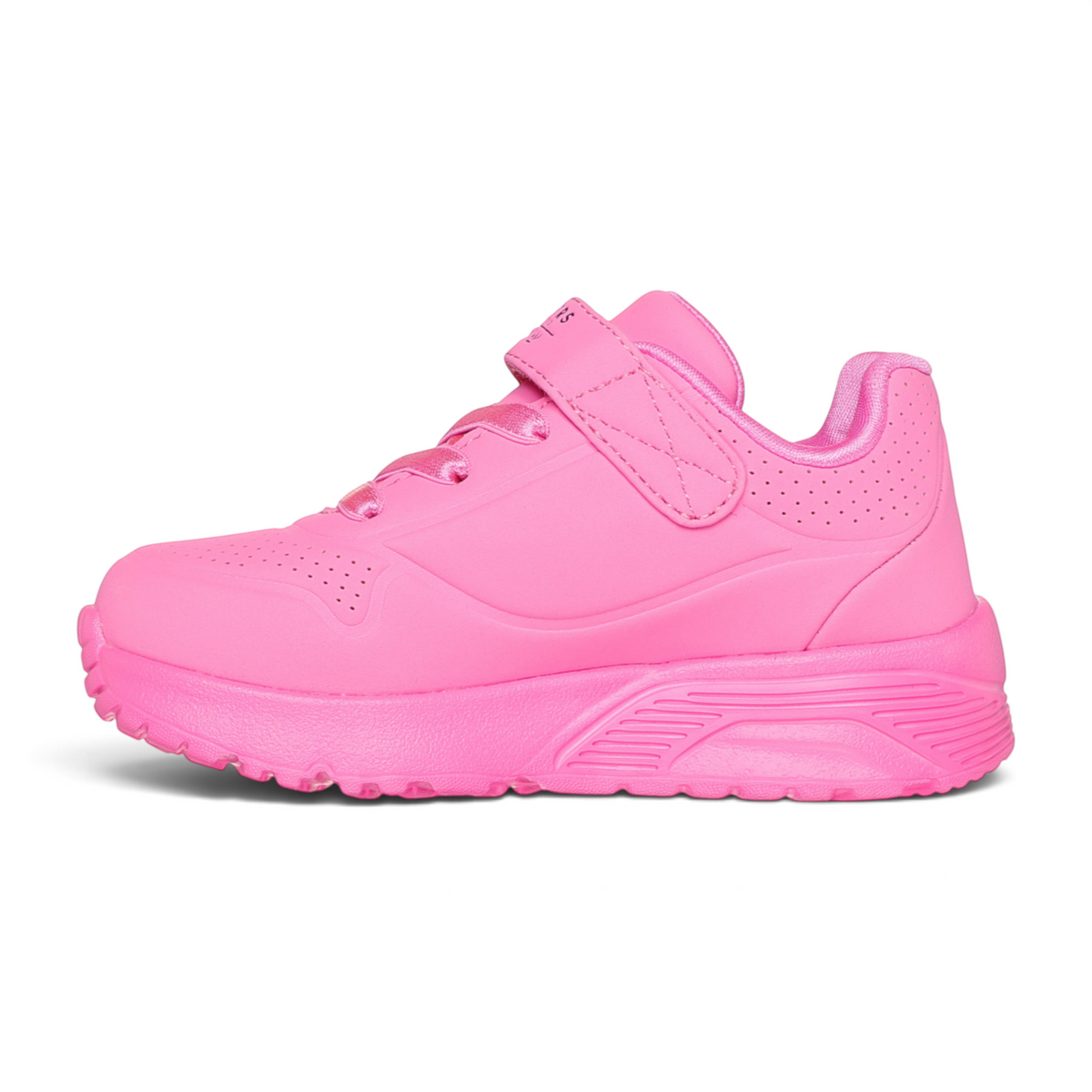 FRG UNO LITE - LOVE LEVITATE bright pink kids sneaker with a hook-and-loop strap and thick cushioned sole