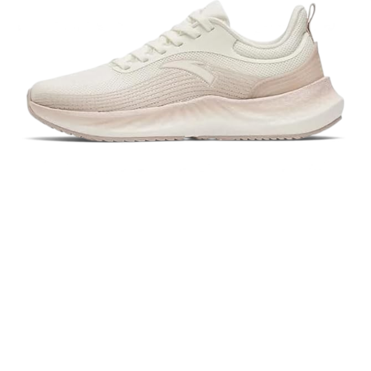 FRG running shoes in off-white and beige with a breathable mesh upper and a cushioned platform sole