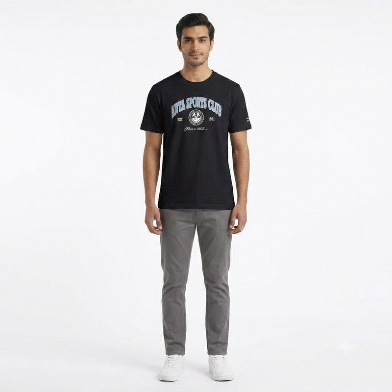 ANTA Retro Sports Short Sleeve T-Shirt Black
