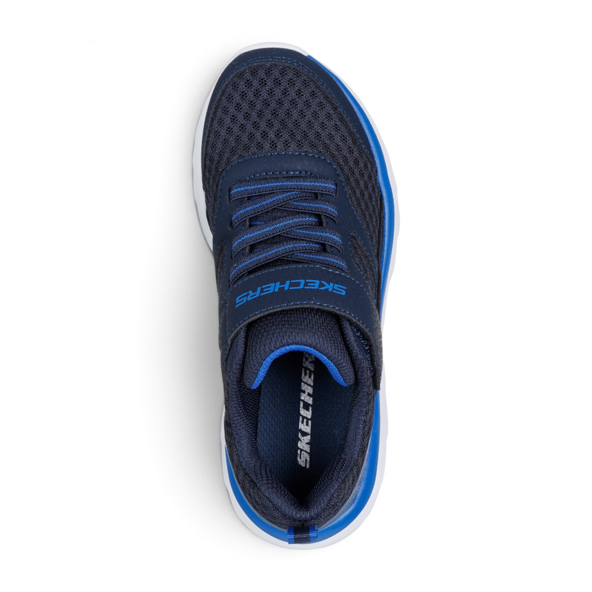 FRG BOUNDLESS navy blue mesh athletic sneaker with hook-and-loop strap and white cushioned sole