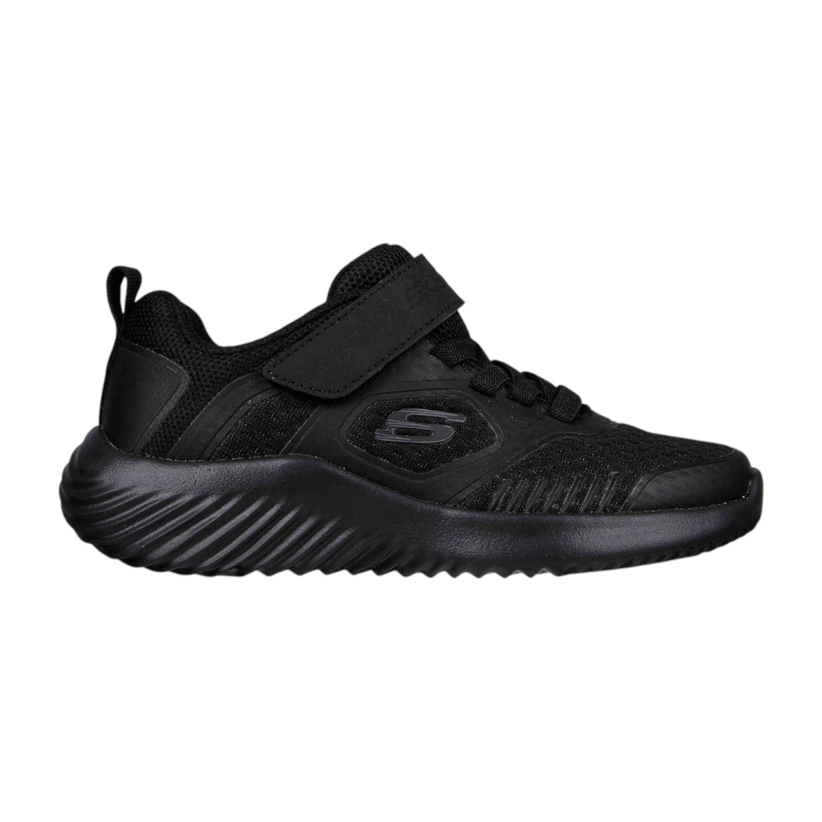 FRG Skechers Bounder Voltvor black sporty lightweight sneakers with memory foam insole and hook-and-loop strap