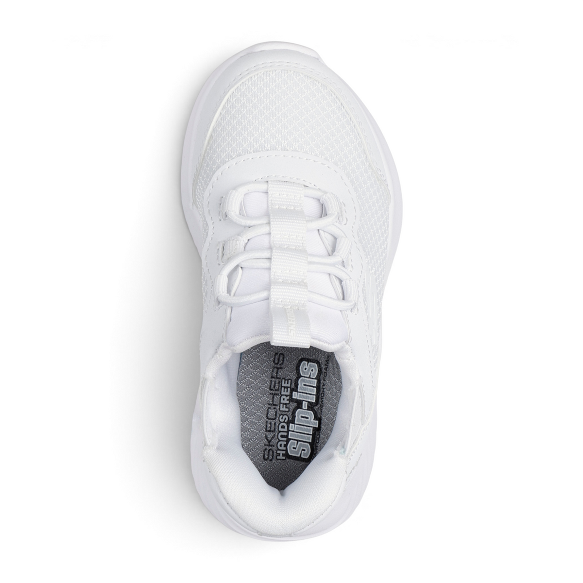 FRG Bounder Brisk Burst all-white mesh slip-in athletic sneaker with cushioned interior