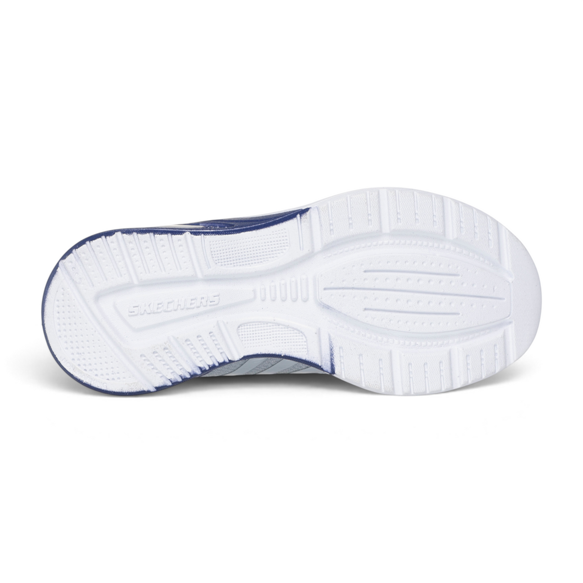 FRG SKECHERS Street Tres-Air Uno Vision-Airy sneaker white and blue rubber outsole with textured traction pattern