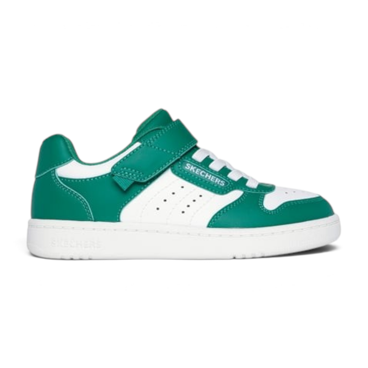 FRG QUICK STREET sneakers in green and white with a hook-and-loop strap and lace-up closure