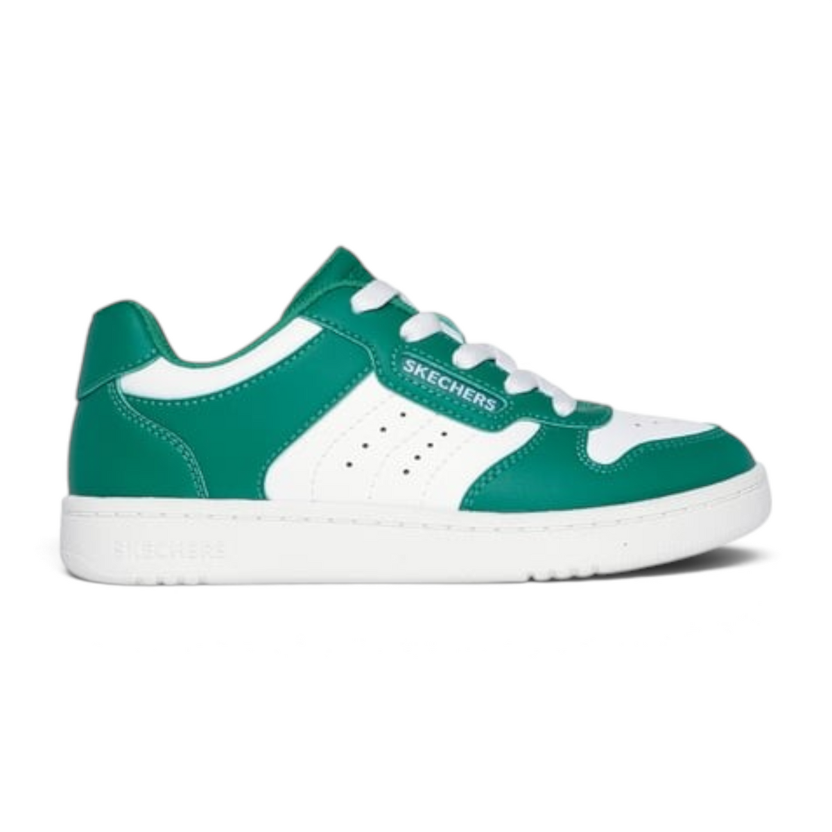 FRG QUICK STREET VORTON sneakers in green and white leather with lace-up closure and perforated side detailing