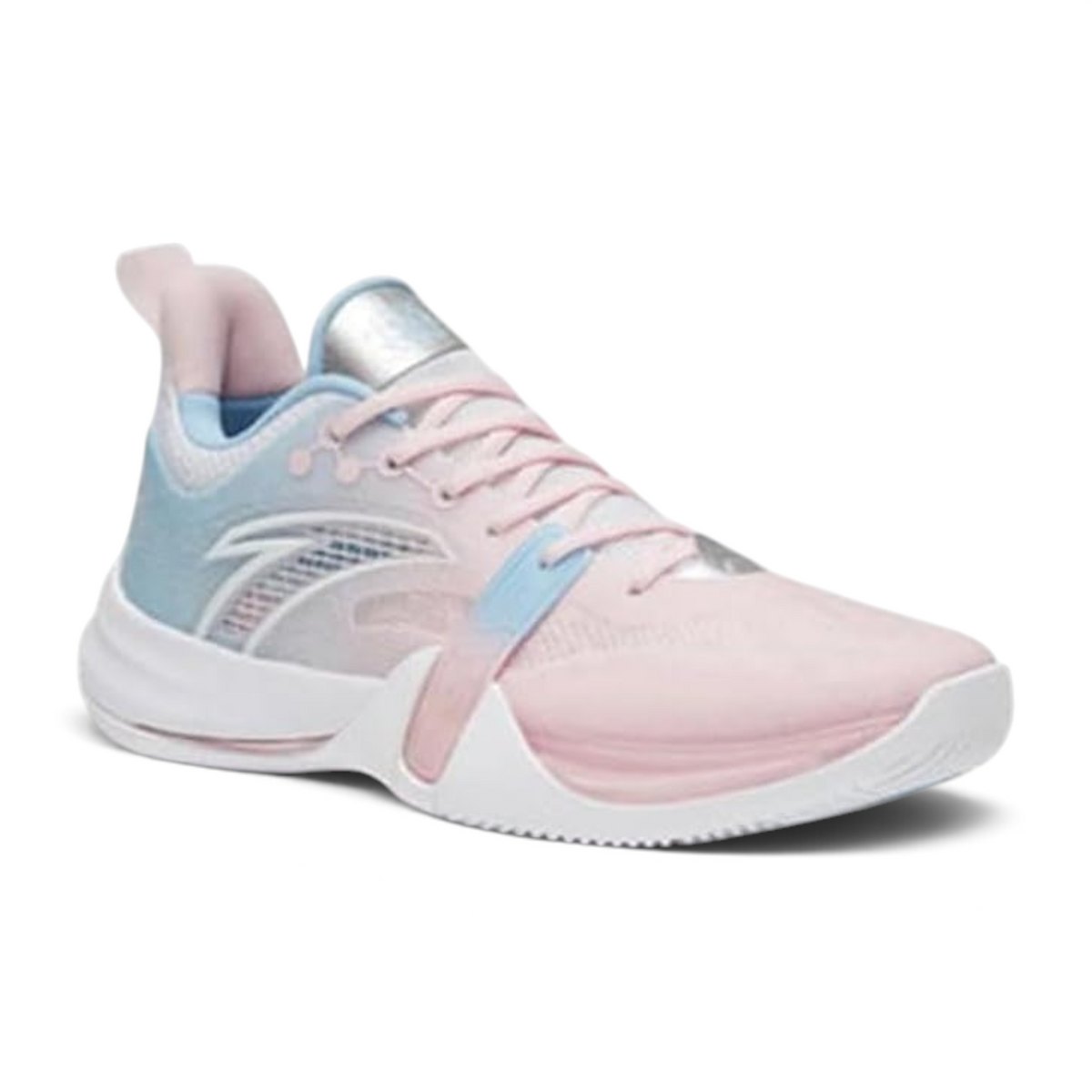 FRG Anta Z-UP 4.0 TEAM basketball sneakers in pastel pink and blue with A-Flashedge foam cushioning.