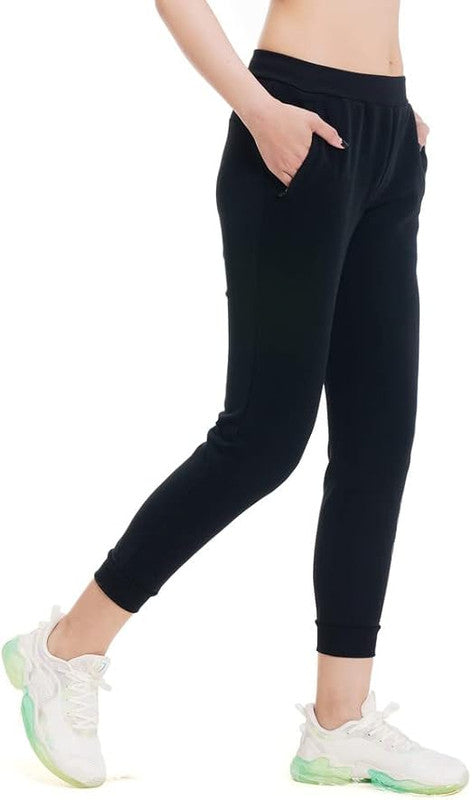 ANTA Basic Training Knit Ankle Pants Basic Black