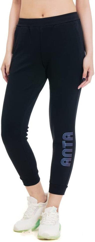 ANTA Basic Training Knit Ankle Pants Basic Black