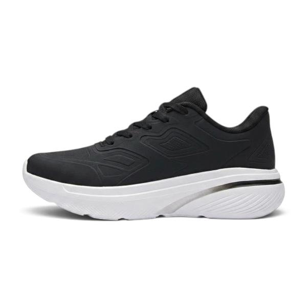 FRG ANTA black cross training walking shoe with a sculpted white sole and textured upper