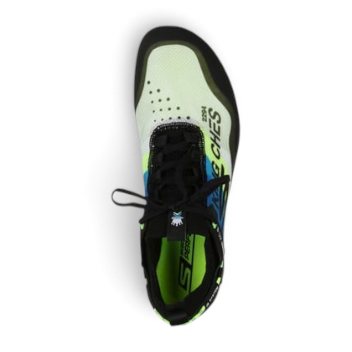 FRG SPEED XC - S racing flat with lime green TPU mesh upper, black accents, and durable rubber outsole for traction.