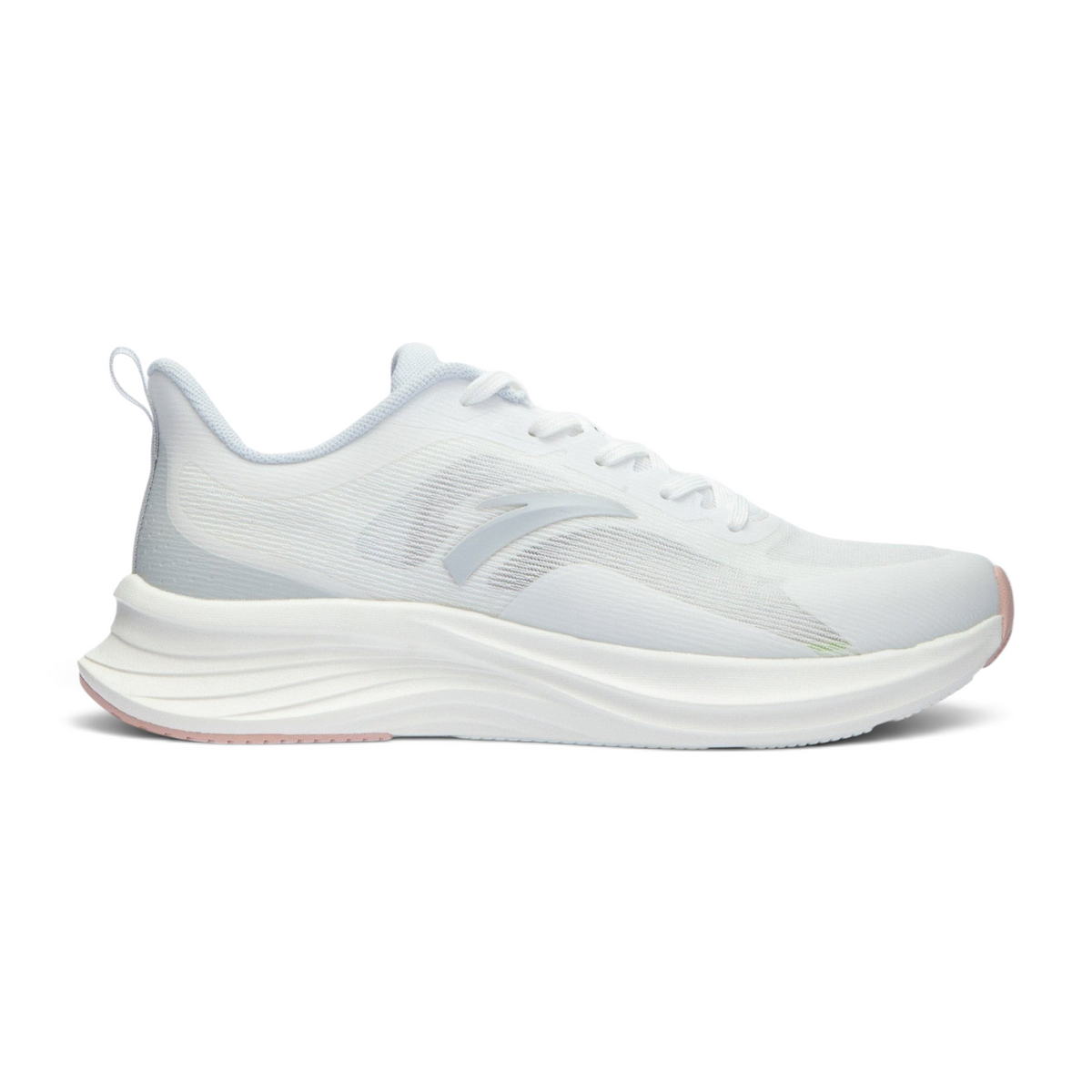 FRG white lightweight running shoes with breathable mesh upper and cushioned sole for athletic performance