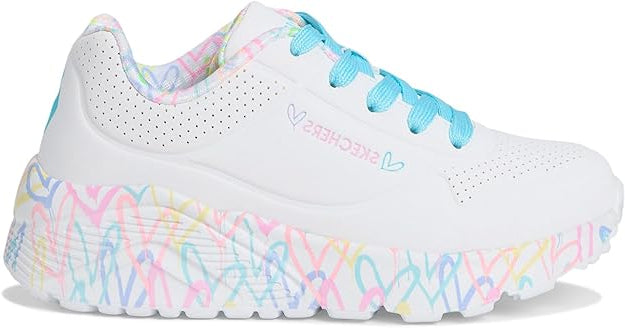 Skechers x JGoldcrown Uno Lite Lovely Luv Wht/Pnk/Turq
