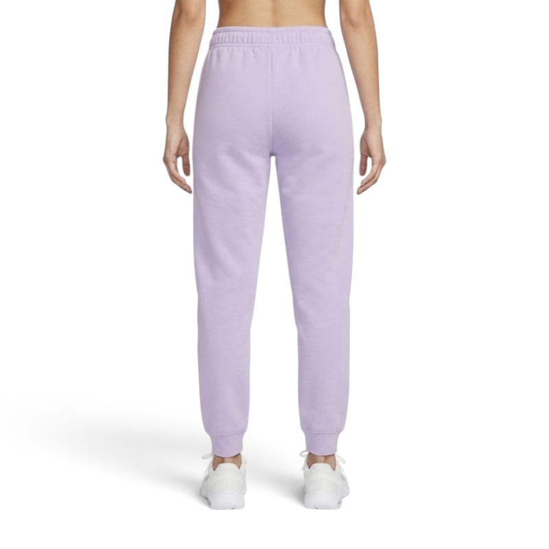 FRG ANTA Sports girl knit track pants in misty purple cotton blend with elastic cuffs, back view