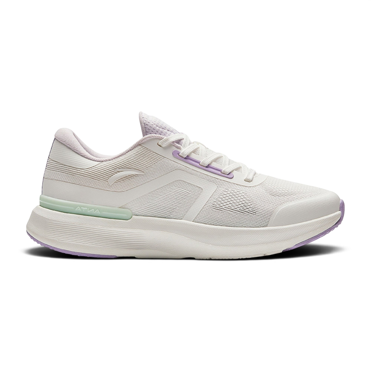 FRG cross training shoes in white mesh with light purple accents and a cushioned sole for athletic performance